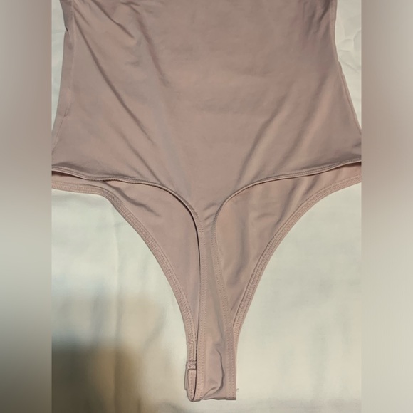 Express Body Contour Compression High Neck Bodysuit Pink/Dusty Rose Size S - Picture 8 of 13